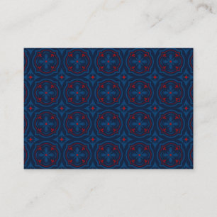 Decorative floral tiles pattern calling card