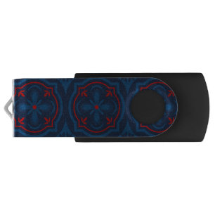 Decorative floral tiles pattern flash drive
