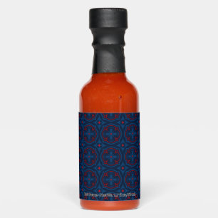 Decorative floral tiles pattern  hot sauces