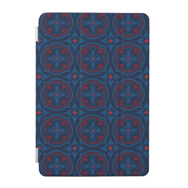 Decorative floral tiles pattern  iPad mini cover (Front)