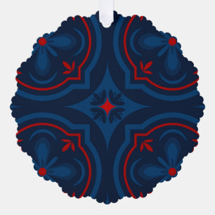 Decorative floral tiles pattern  ornament card