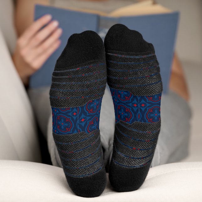 Decorative floral tiles pattern  socks (Bottom)