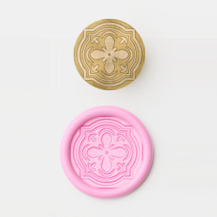 Decorative floral tiles pattern wax seal stamp