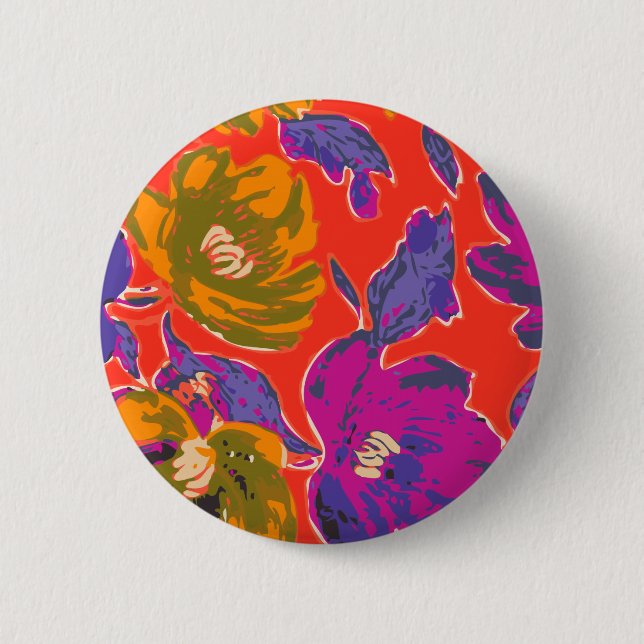 Decorative Florals Button (Front)