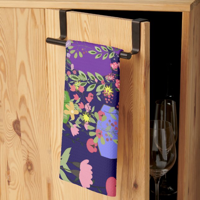 Decorative Florals  Kitchen Towel (Thirds Fold)