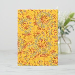 Decorative flowers 16 thank you card