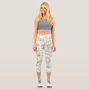 Decorative flowers 17 capri leggings