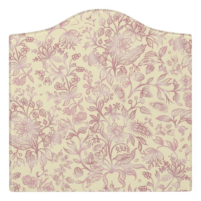 Decorative flowers 18 door sign (Large Crest Front)