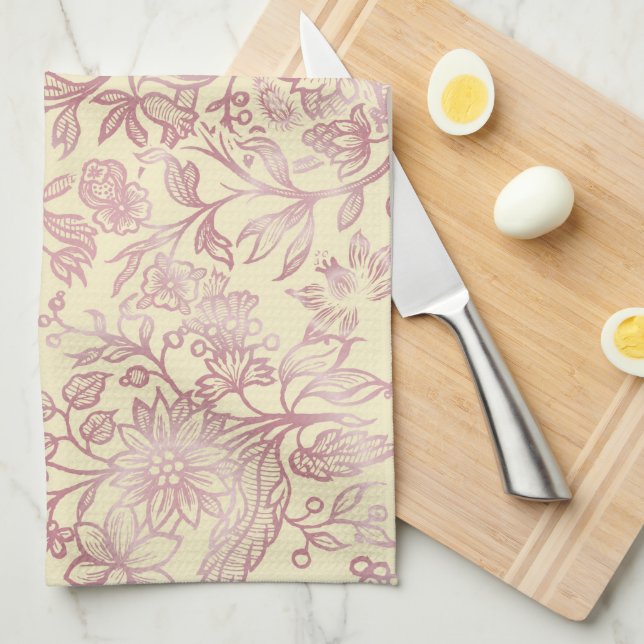 Decorative flowers 18 kitchen towel (Quarter Fold)