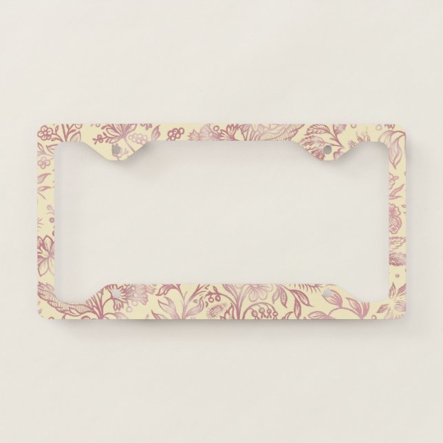 Decorative flowers 18 license plate frame (Front)