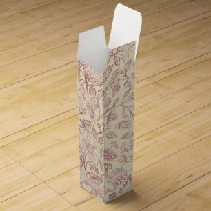 Decorative flowers 18 wine box