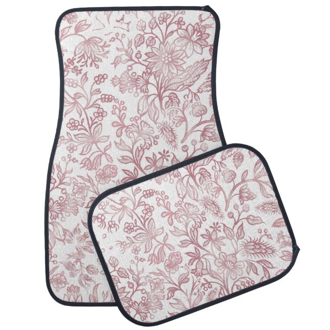 Decorative flowers 19 car floor mat (Set)