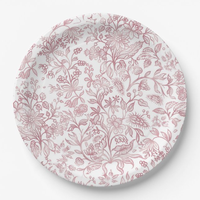 Decorative flowers 19 paper plates (Front)