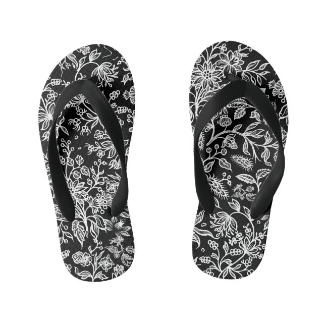 Decorative flowers 21 kid's flip flops (Footbed)