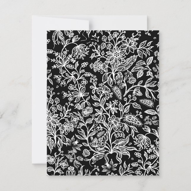 Decorative flowers 21 note card (Front)