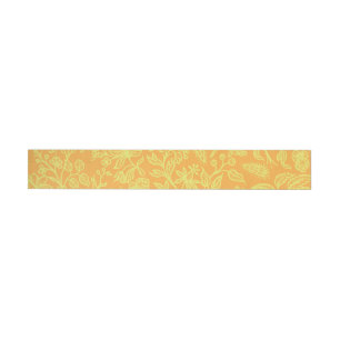 Decorative flowers 2 wrap around label