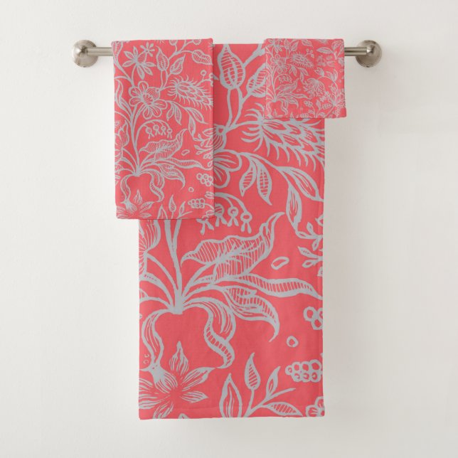 Decorative flowers 9 bath towel set (Insitu)