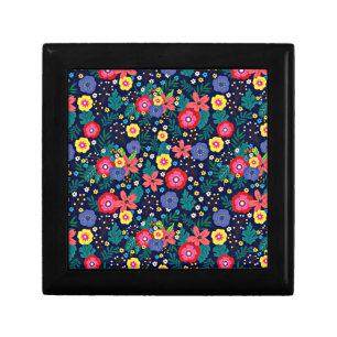 Decorative Flowers And Leaves Pattern-48675 Gift Box