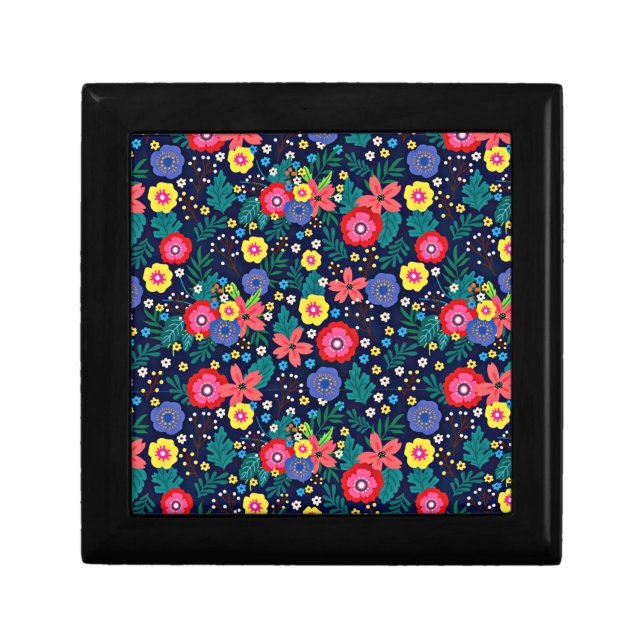 Decorative Flowers And Leaves Pattern-48675 Gift Box (Front)