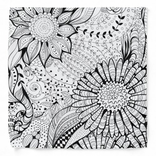 Decorative flowers bandana