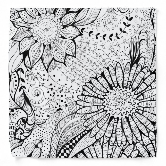 Decorative flowers bandana (Front)
