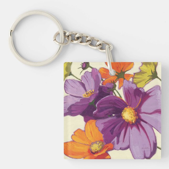 Decorative Flowers Keychain (Front)