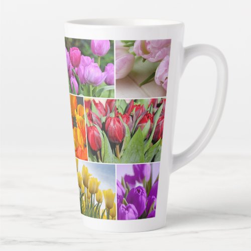 Decorative Flowers Latte Mug