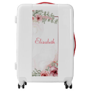 Decorative Flowers Monogram Suitcases