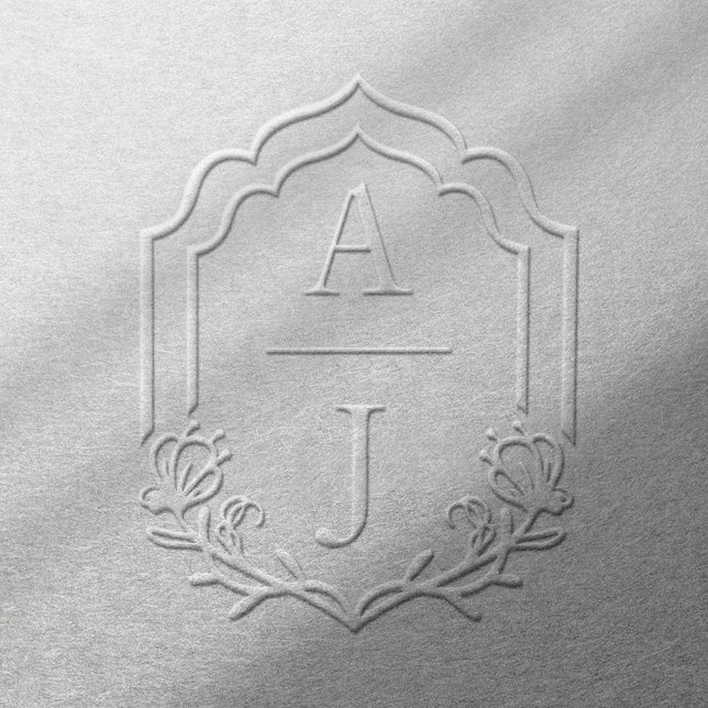 Decorative Frame Custom Floral Wedding Monogram Embosser (Decorative Frame Custom Floral Wedding Monogram Embosser)