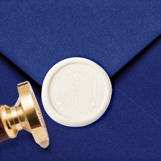 Decorative Frame Custom Floral Wedding Monogram Wax Seal Stamp