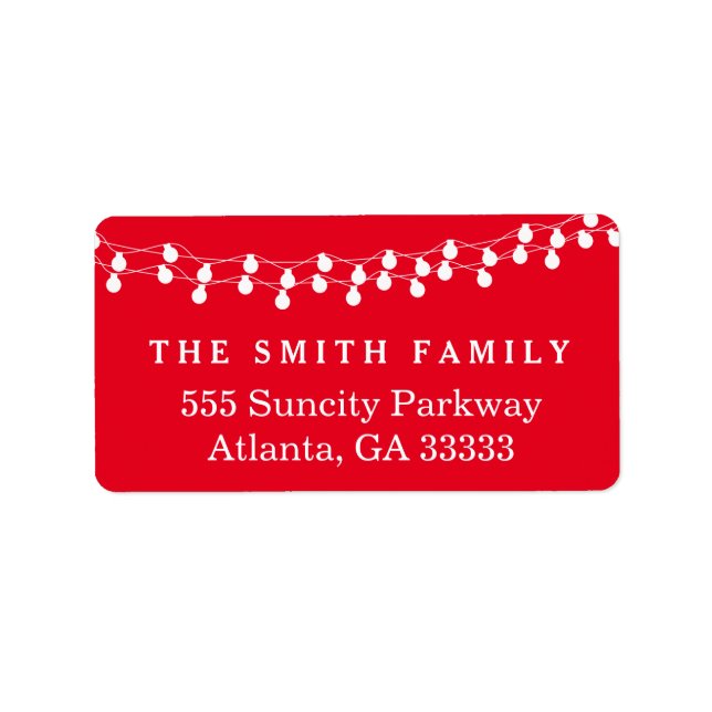 Decorative Frame Holidays Christmas Red Christmas Label (Front)