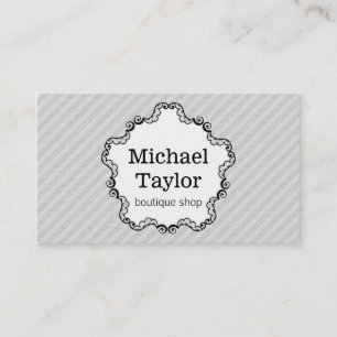 Decorative Frame / Linen Lines Business Card