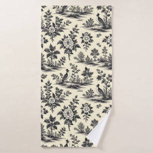 Decorative French toile pattern Bath Towel