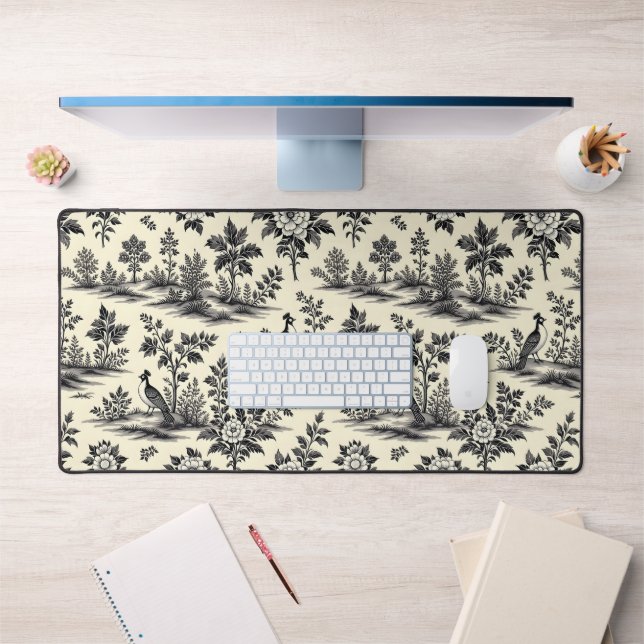 Decorative French toile pattern Desk Mat (Office 1)