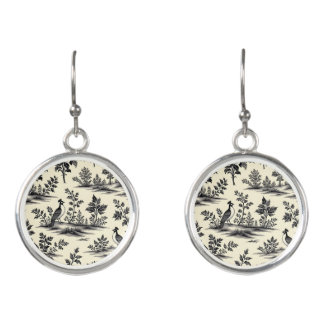 Decorative French toile pattern Earrings