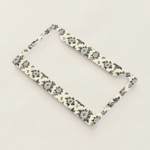 Decorative French toile pattern License Plate Frame