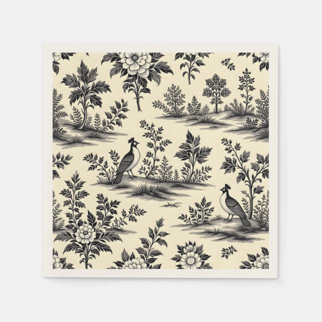 Decorative French toile pattern Napkins (Front)