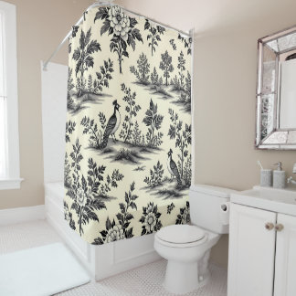 Decorative French toile pattern Shower Curtain