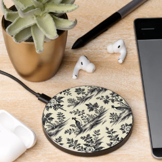 Decorative French toile pattern Wireless Charger