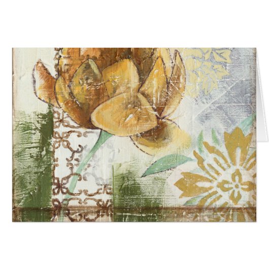 Decorative Fresco Design with Globe Flower Cards (Front Horizontal)