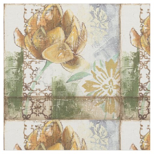 Decorative Fresco Design with Globe Flower Fabric