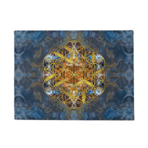 Decorative Gemstone Sacred Geometry Flower of life Doormat