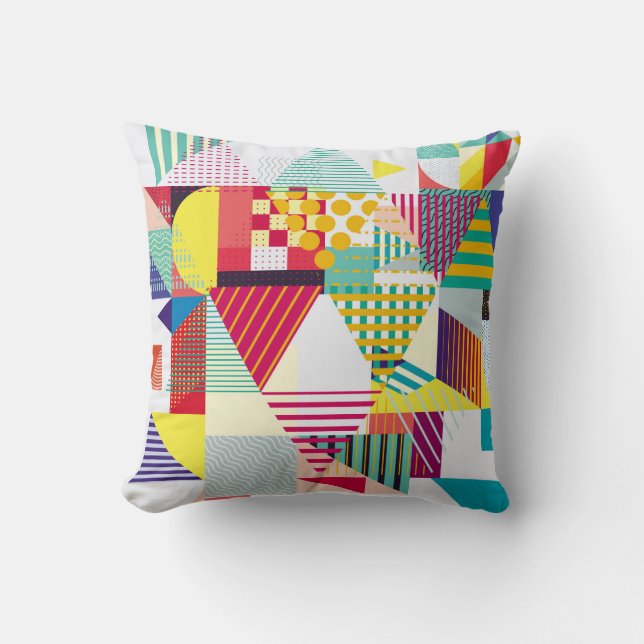 Decorative geometric, abstract seamless pattern. throw pillow (Front)