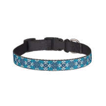 Decorative Geometric Floral Pattern Dog Collar