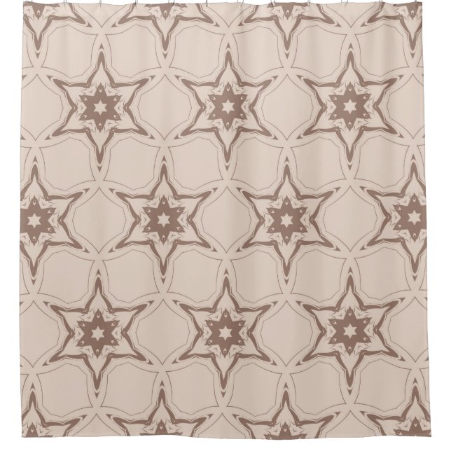 Decorative geometric floral pattern. Seamless vint Shower Curtain (Front)