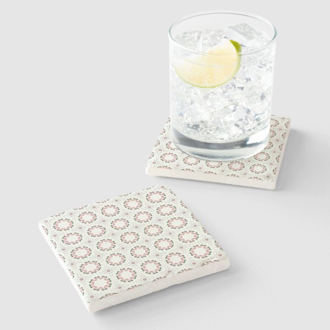 decorative  geometric pattern stone coaster  (Creator Uploaded)