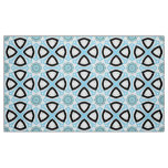 Decorative geometric pattern with black triangles fabric