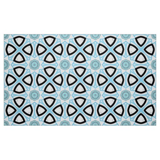 Decorative geometric pattern with black triangles fabric
