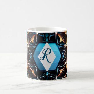 Decorative geometric patterns Personalized Initial