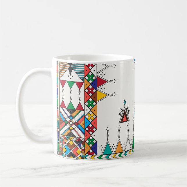 Decorative geometric repeating pattern inspired by coffee mug (Left)